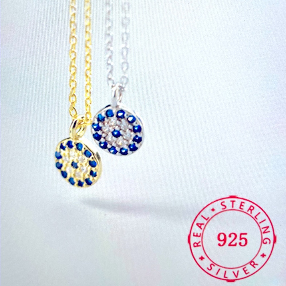 Necklace high quality “Turkish eye” with zircons